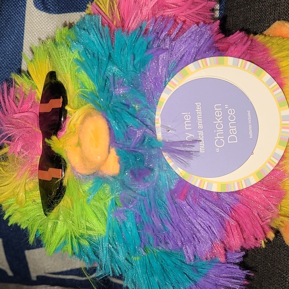 Vintage Animated Plush Rainbow Chick Plush Dances To Chicken Dance - Picture 2 of 6